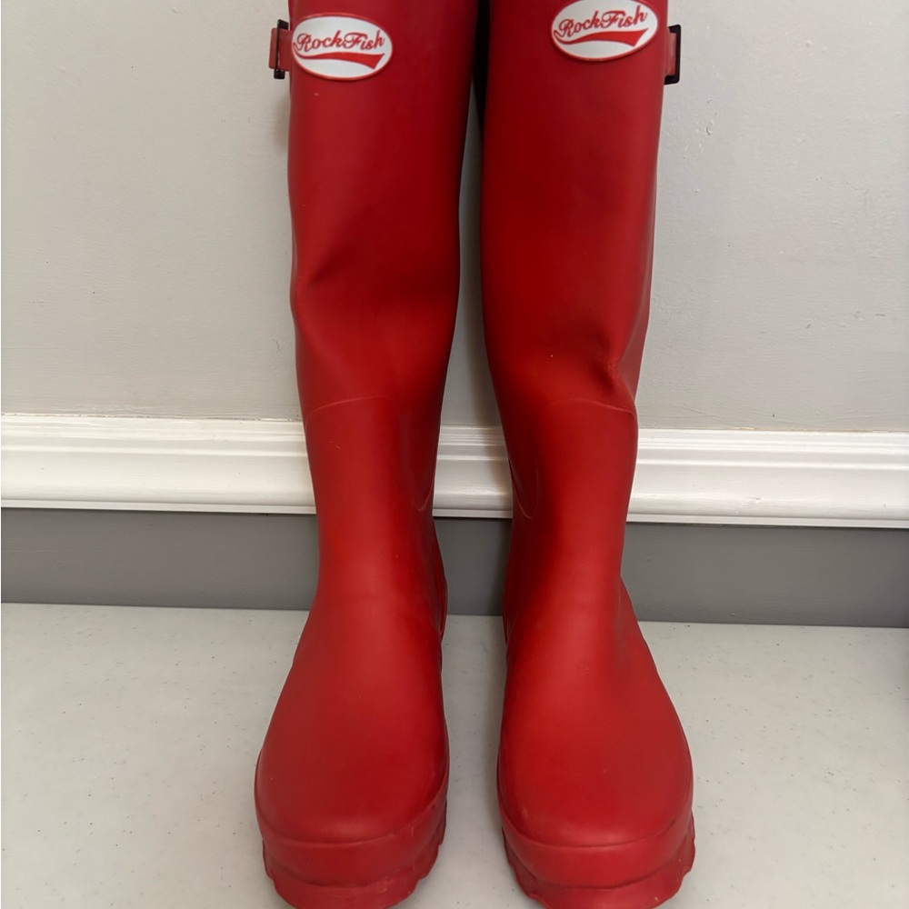 Rockfish Red Rain Boots size 6 women’s